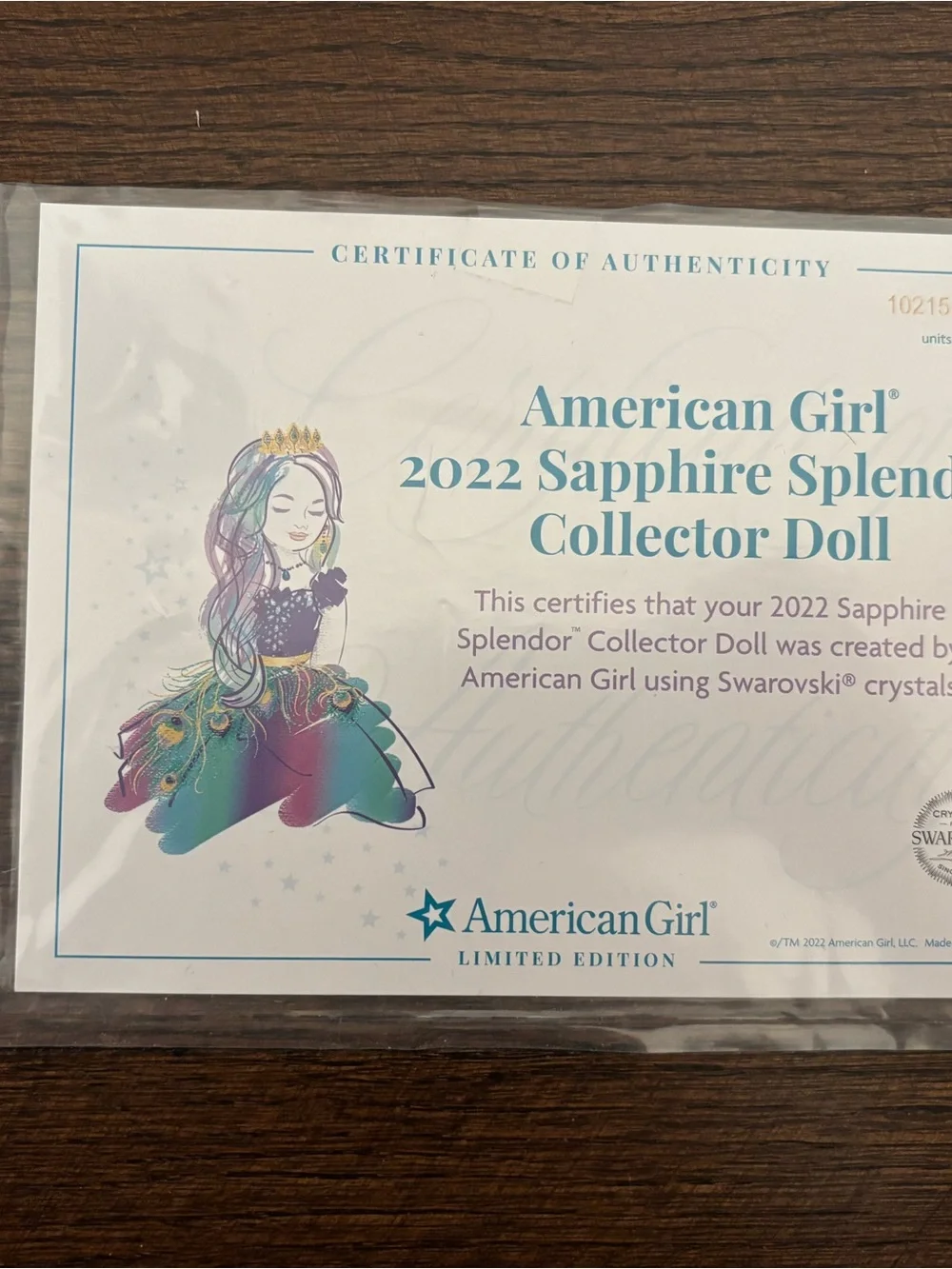 2022 Limited Edition Sapphire Splendor American Girl Doll